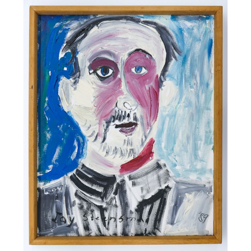 Jay Steensma ''Male Portrait'' Signed 1989 Oil on Canvas Framed 20.75''x16.75''
