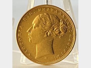1882 VICTORIA YOUNG HEAD MELBOURNE MINT SHIELD GOLD SOVEREIGN