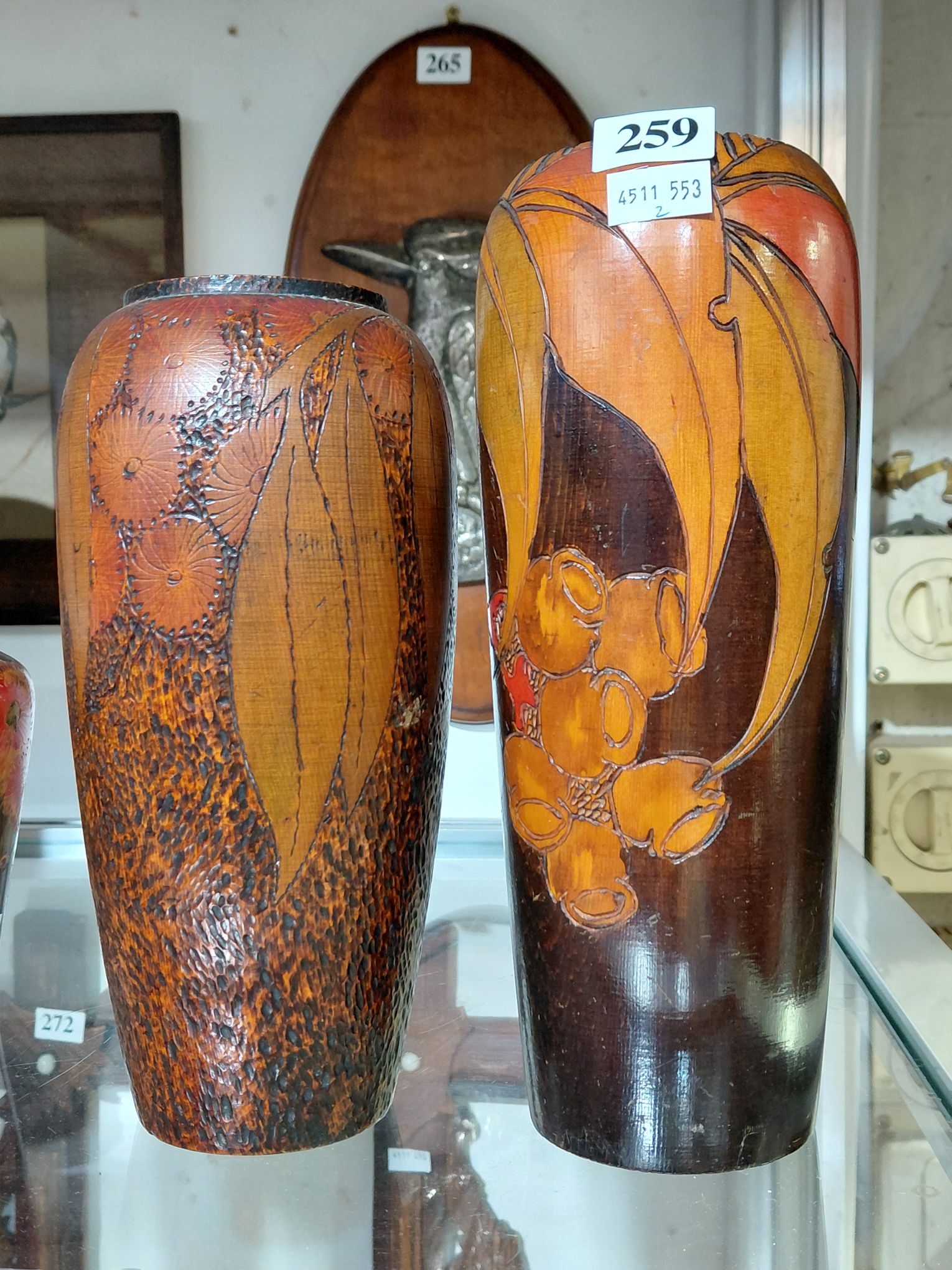 259 · POKERWORK VASES