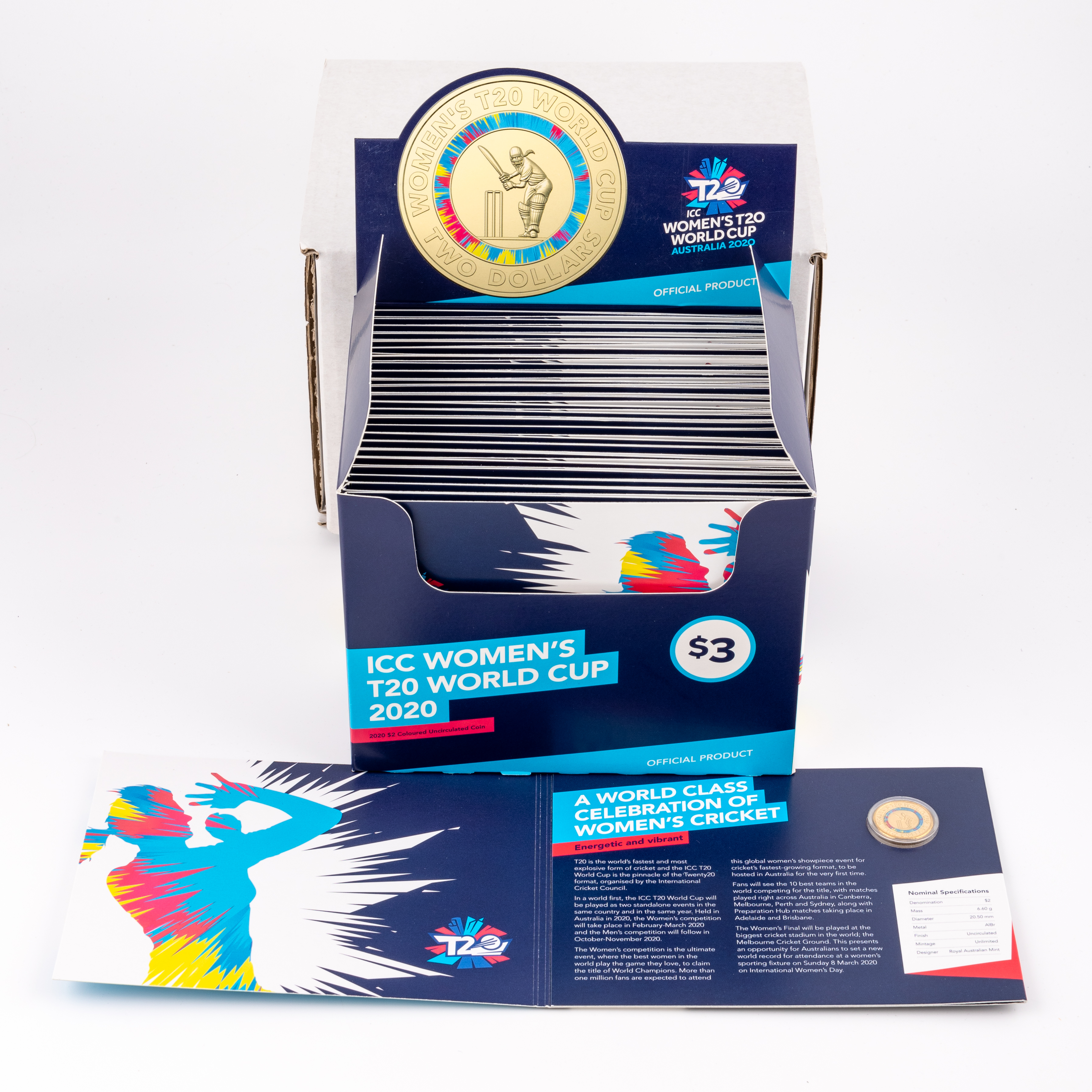 236 · Elizabeth II, Women's T20 World Cup, Two Dollars, 2020,  UNC