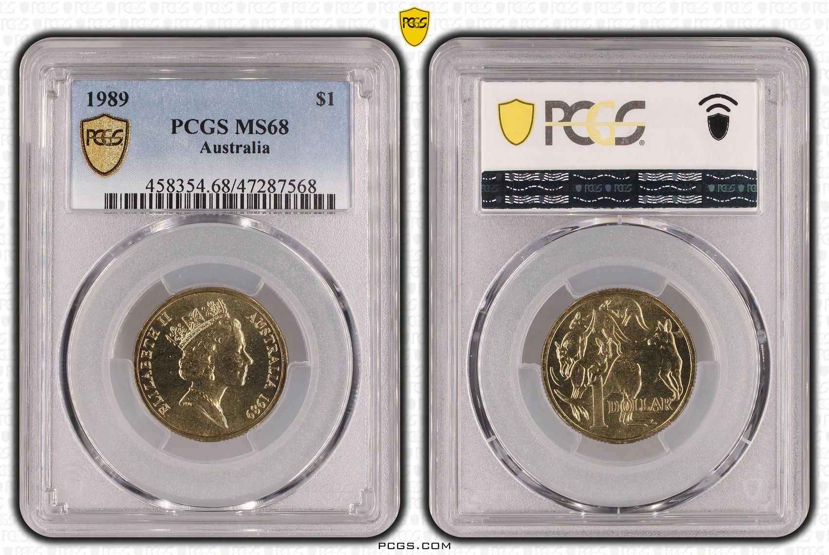 Elizabeth II, One Dollar, 1989, PCGS MS68