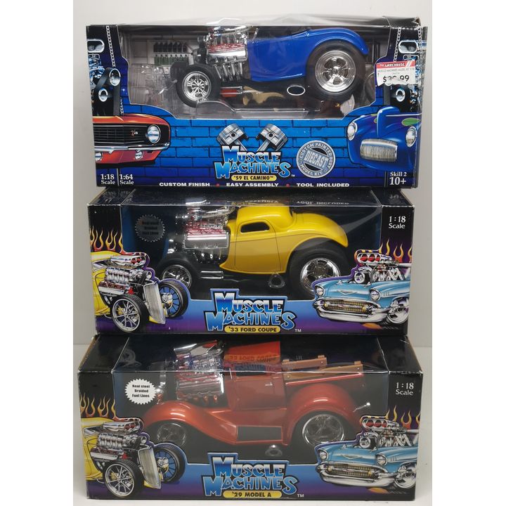 Muscle Machines Die Cast Model Cars (x3)