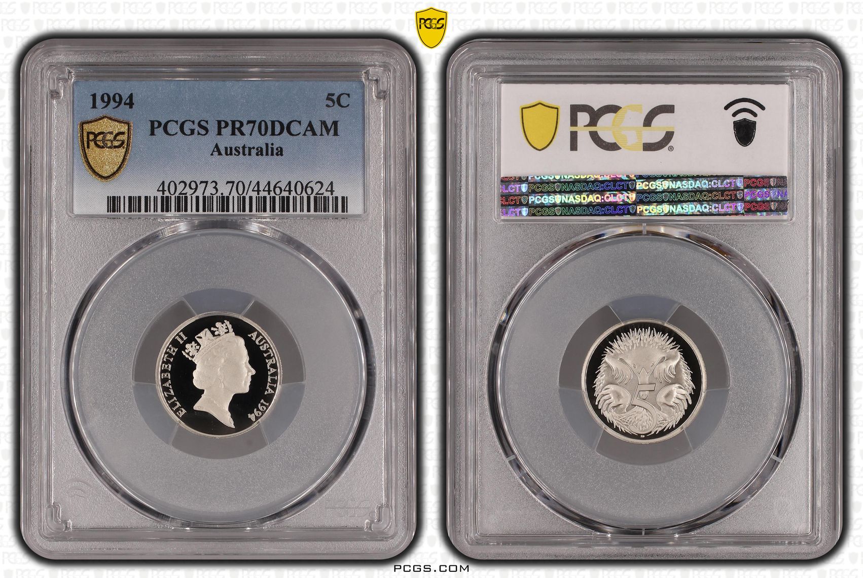 1994 Australia Five Cent, 5c PCGS - PR70DCAM POP 19/0 -624