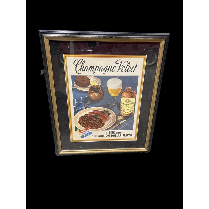 Champagne Velvet Premium Beer Framed Poster.