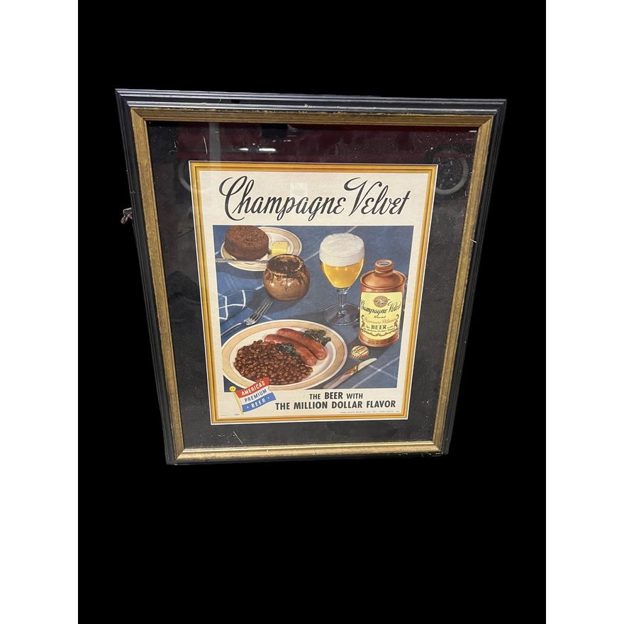 Champagne Velvet Premium Beer Framed Poster.