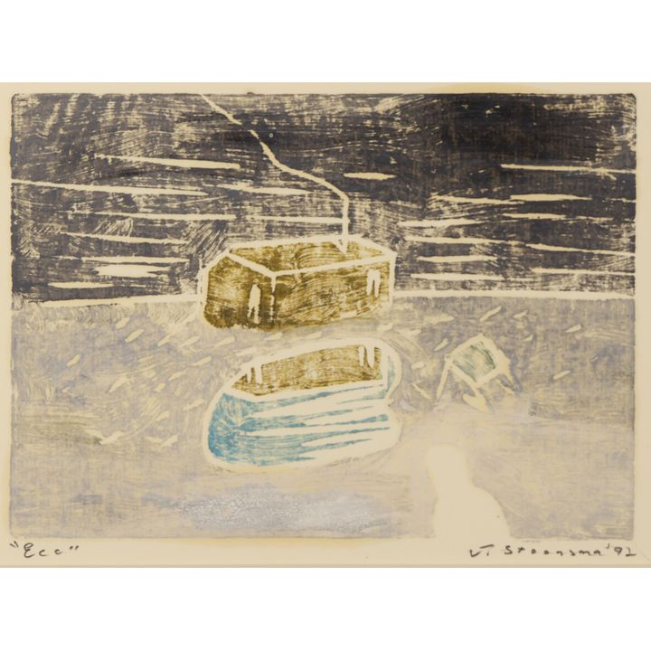 Jay Steensma ''Eco'' 1992 Monotype Matted 11''x12.5''