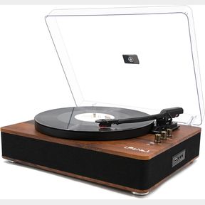 LP&NO.1 RECORD PLAYER TURNTABLE WITH BUILT-IN SPEAKERS AND USB PLAY&RECORDING BELT-DRIVEN VINTAGE PHONOGRAPH RECORD PLAYER 3 SPEED