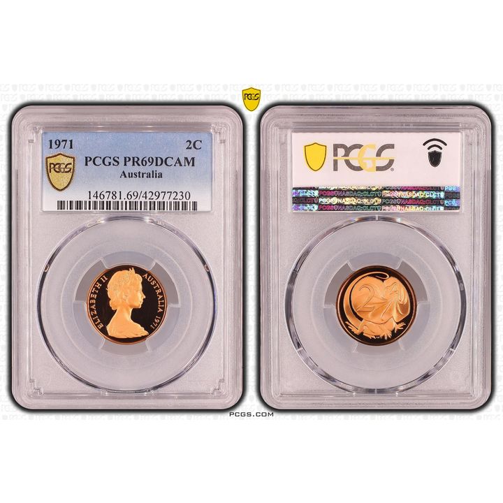 Elizabeth II, Two Cent, PR69DCAM , 1971