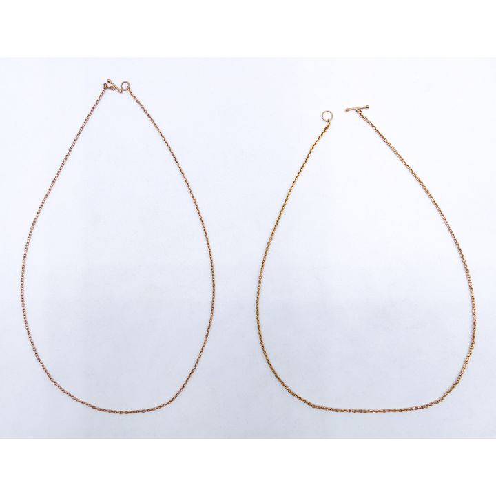 Box 14k Toggle Chain Necklaces 16'' and 17'' - 5.6 Grams TW