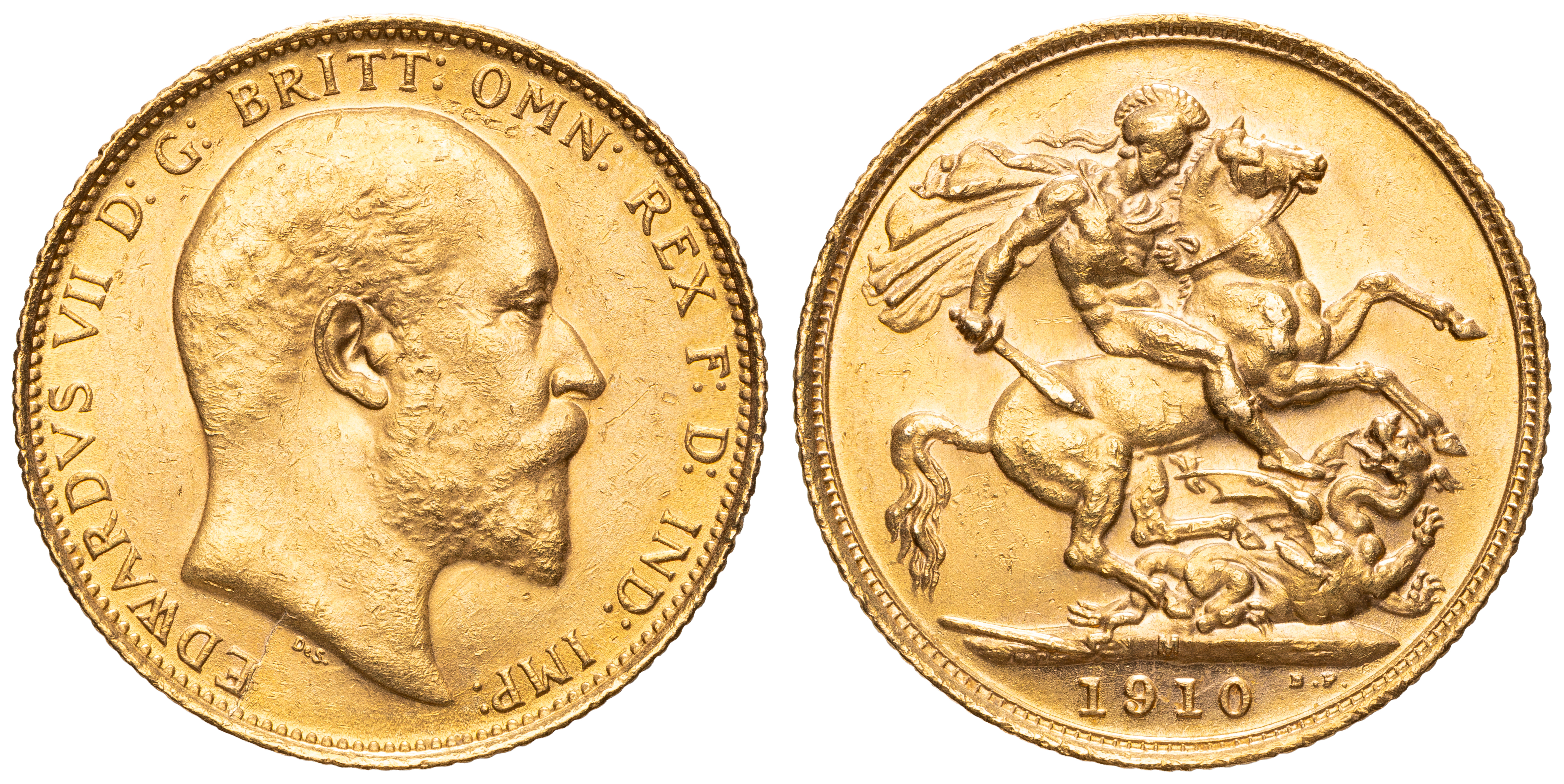 Edward VII, Sovereign, 1910-M, aUNC