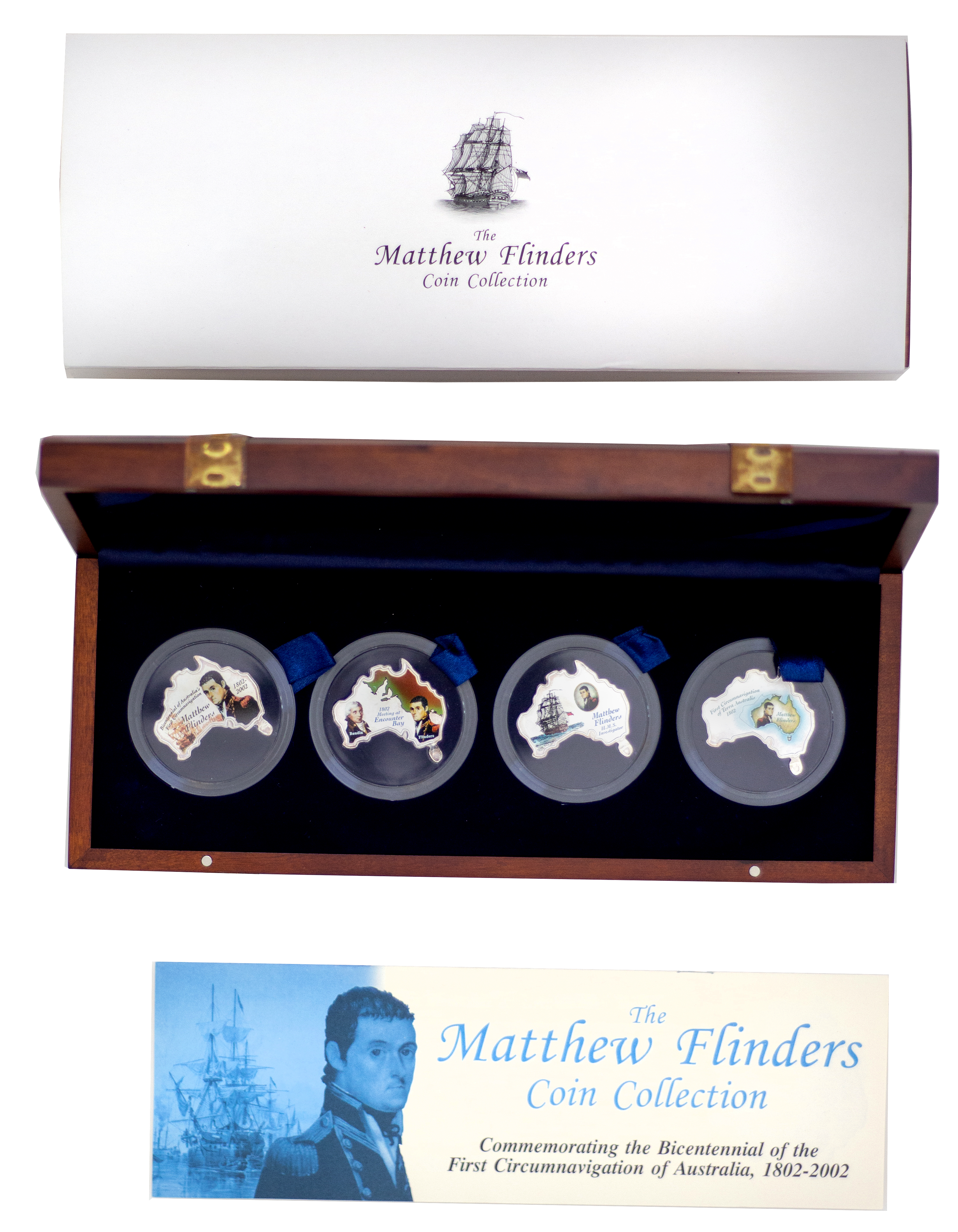 Set, Map-Shaped Coins, 2002, FDC