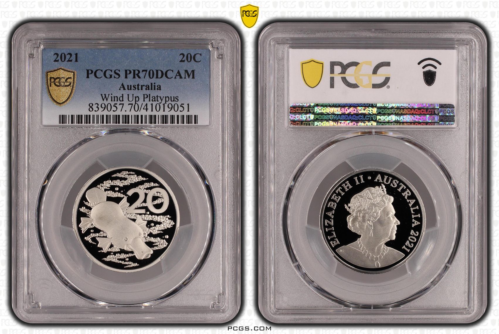 Elizabeth II, Twenty Cent, 2021, PR70DCAM