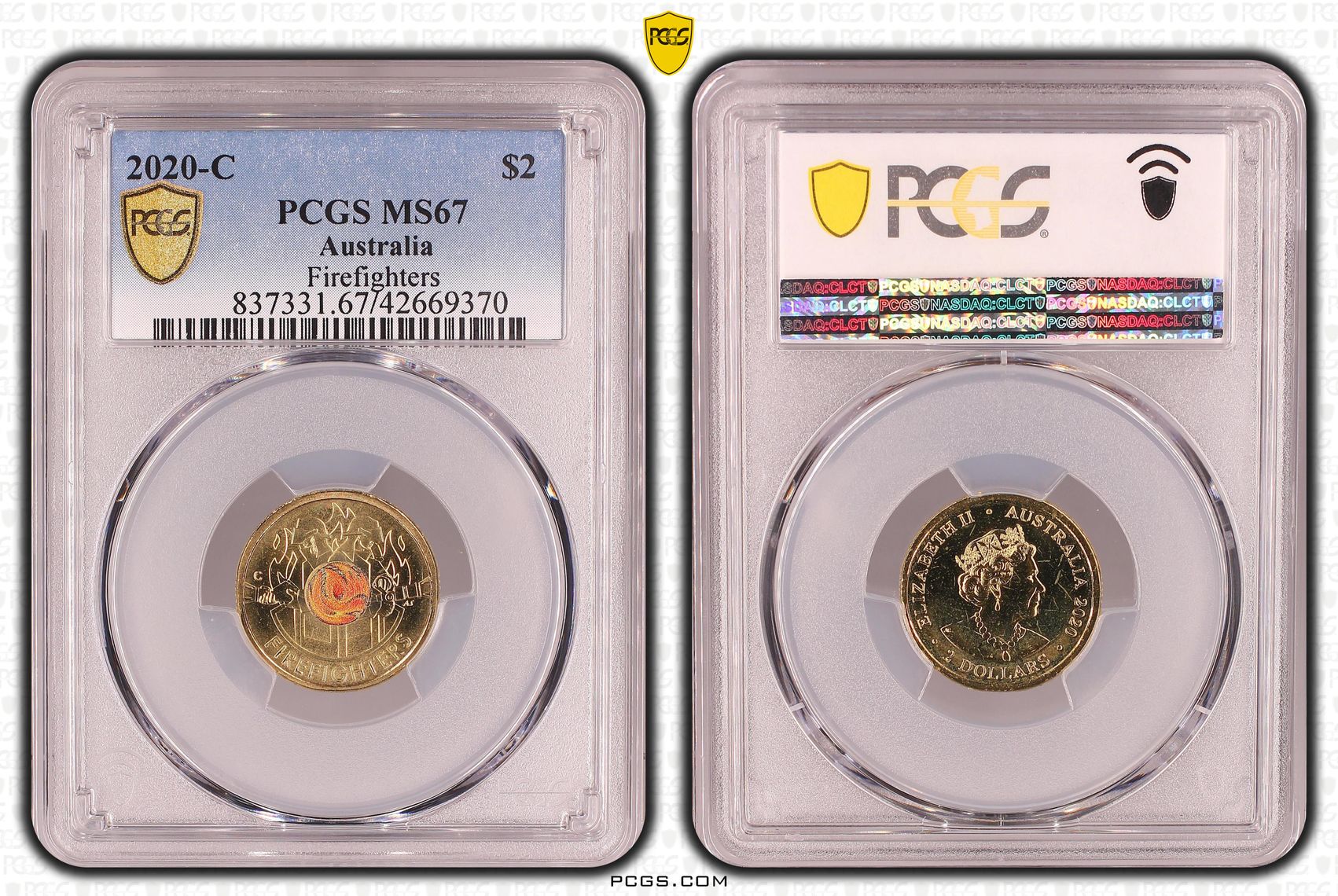 Firefighters, Two Dollar, 2020-C, PCGS MS67