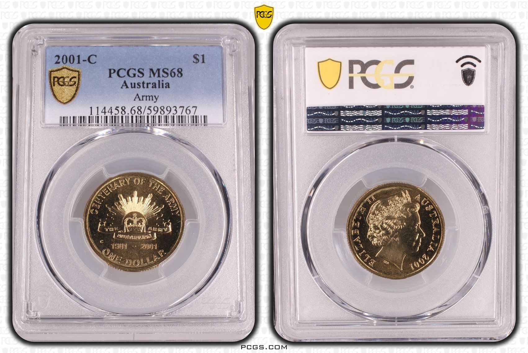 Army, POP 16/0, One Dollar, 2001-C, PCGS MS68