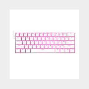 Redragon DRAGONBORN 60% 61 Key Pink LED Mechanical Gaming Keyboard - White