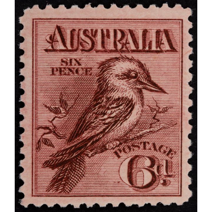 Engraved Kookaburra, Sixpence, 1914, Fine