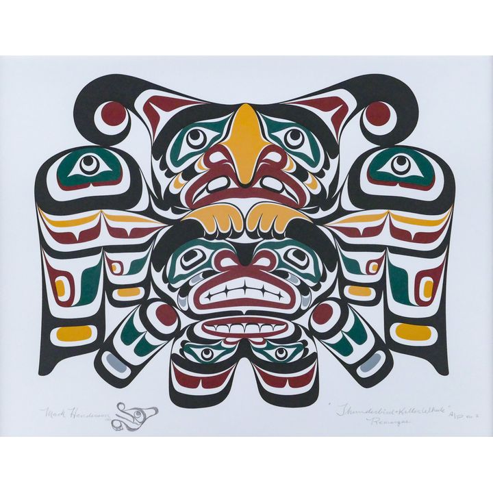 Mark Henderson ''Thunderbird & Killer Whale'' 2000 Serigraph