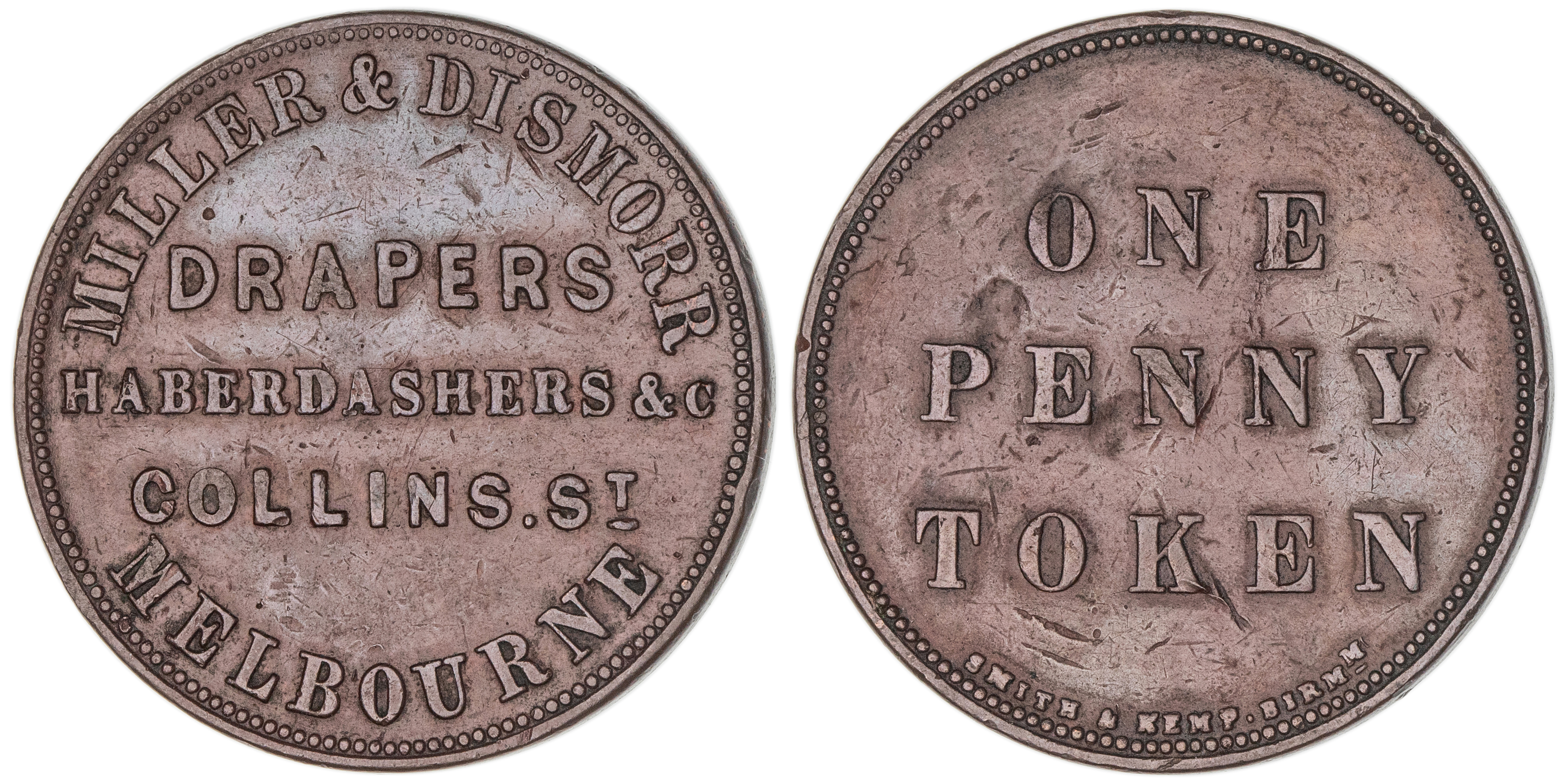 462 · Miller & Dismorr, Melbourne, Vic., Penny, ND, VF