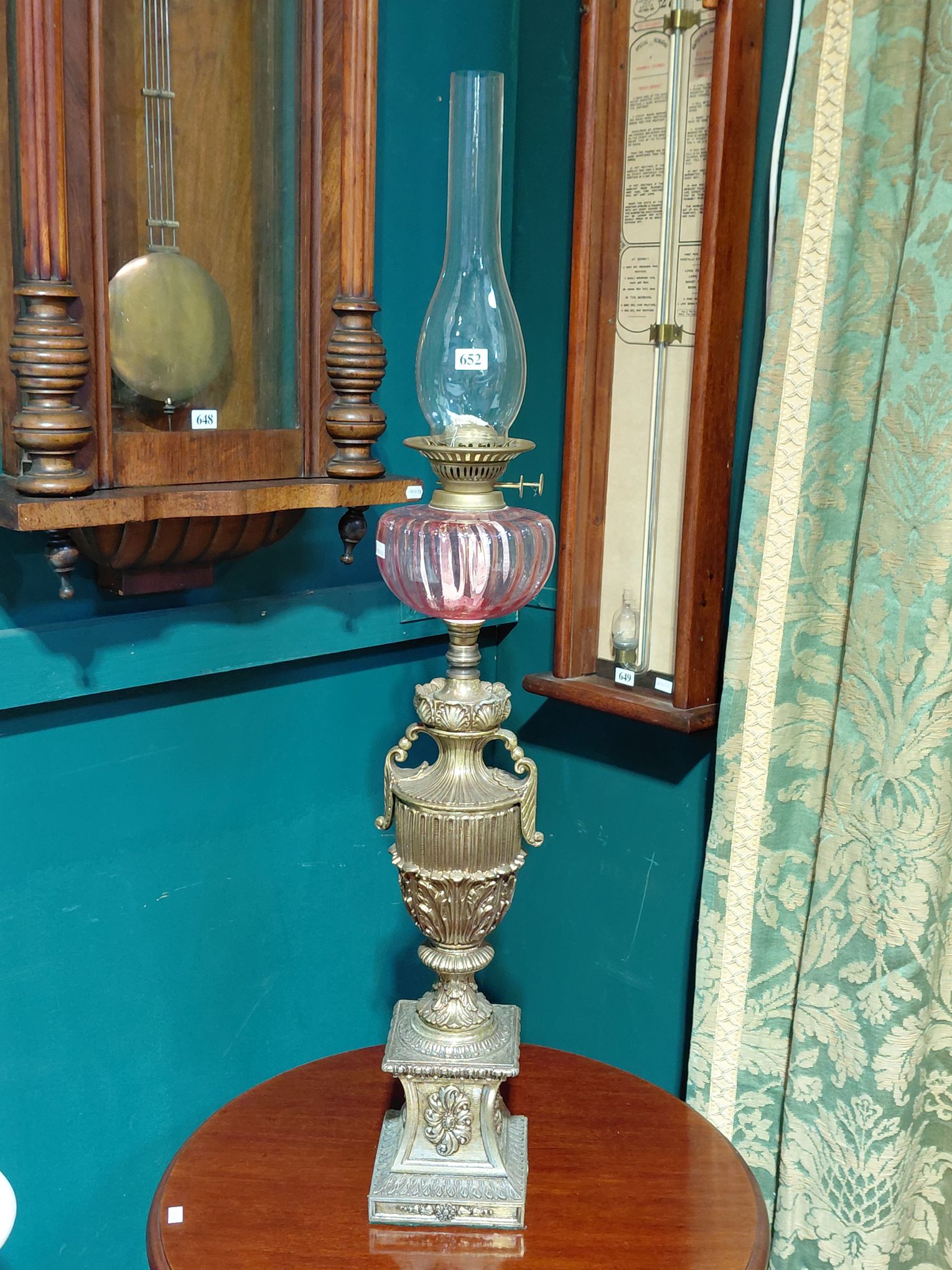 19th Century Banquet Lamp
