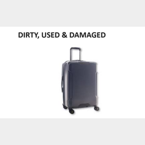 Hedgren Freestyle 67cm Carry-On Spinner Suitcase - Volcanic Grey -DIRTY, USED & DAMAGED | AS 51709/1482 B1 (S9)