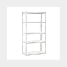Storage Rack Shelf White (Steel And MDF Wood) - 3 Sets Of 5 Tiers | TS 51681/77 B3 (S2)