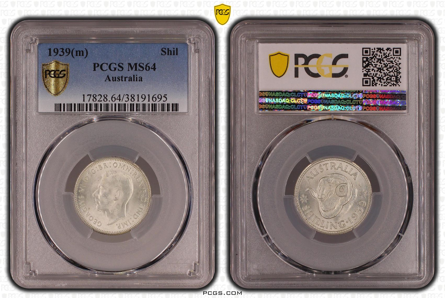 George VI, Shilling, 1939(m), PCGS MS64