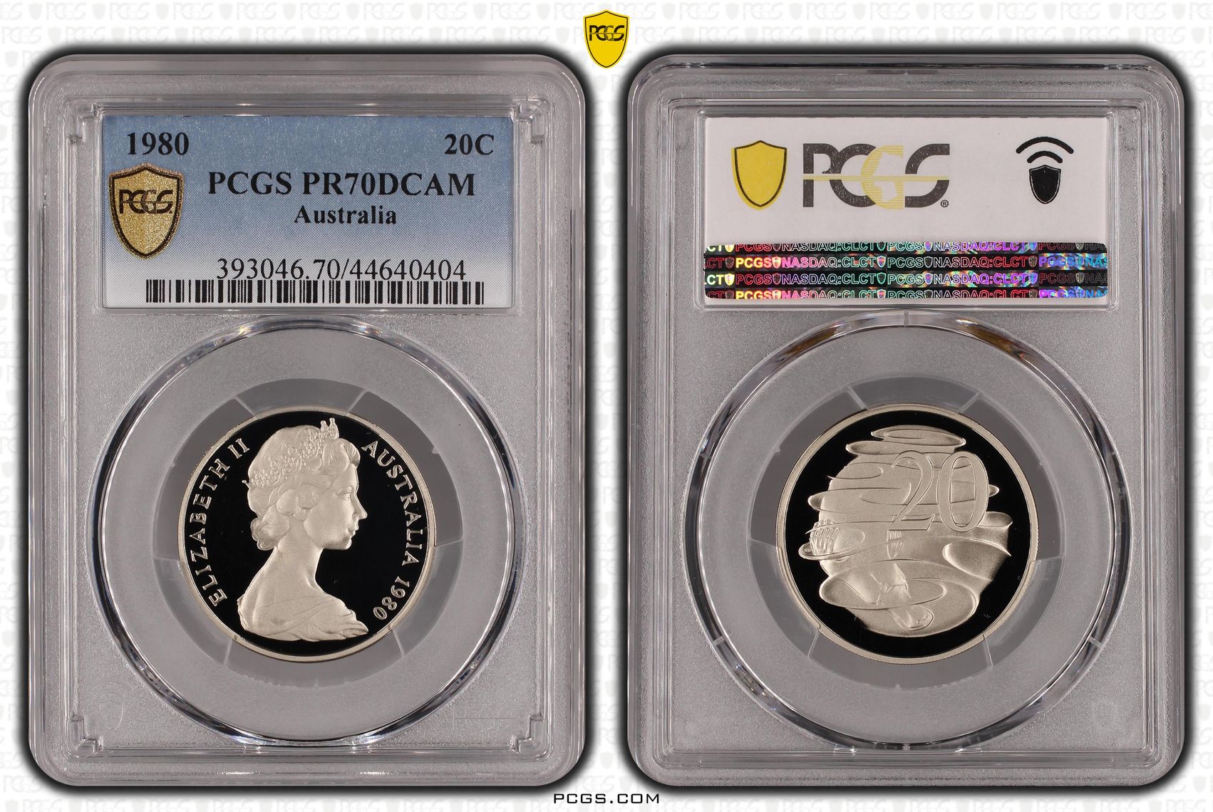 1980 Australia Twenty Cent, 20c PCGS - PR70DCAM POP 26/0 -404