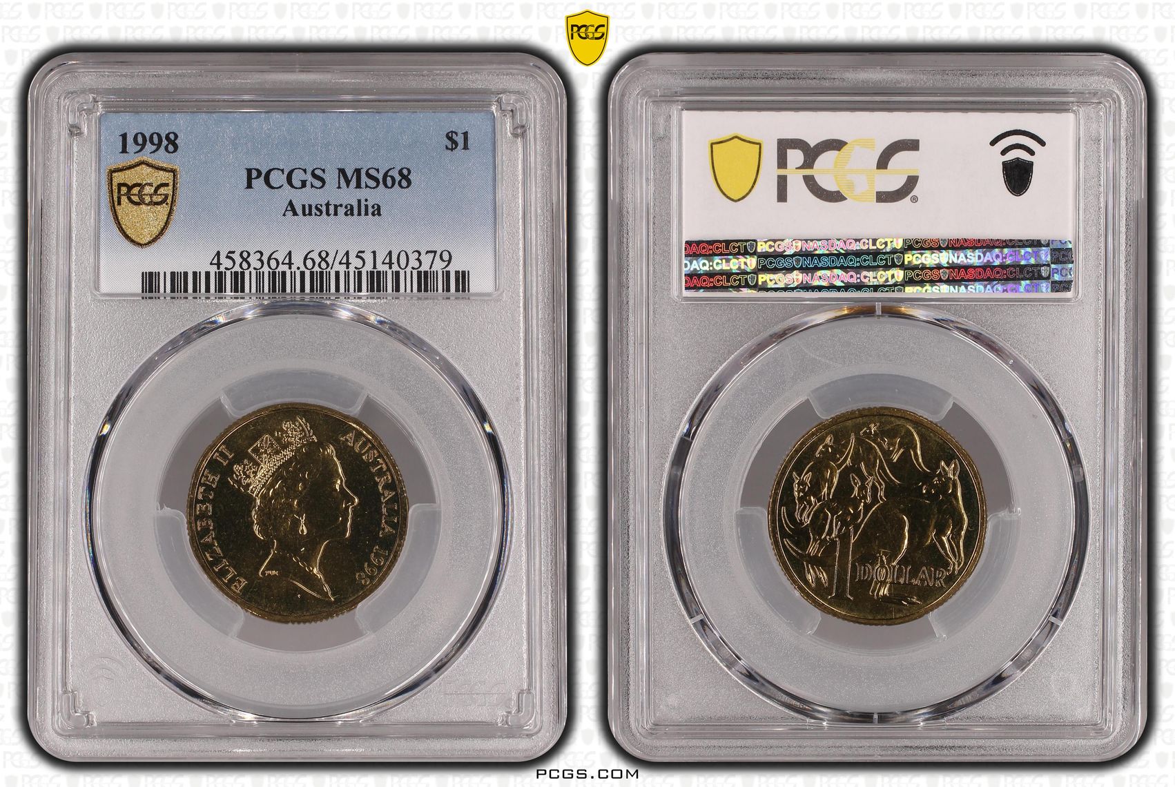 1998 Australia One Dollar, $1 PCGS - MS68 -379