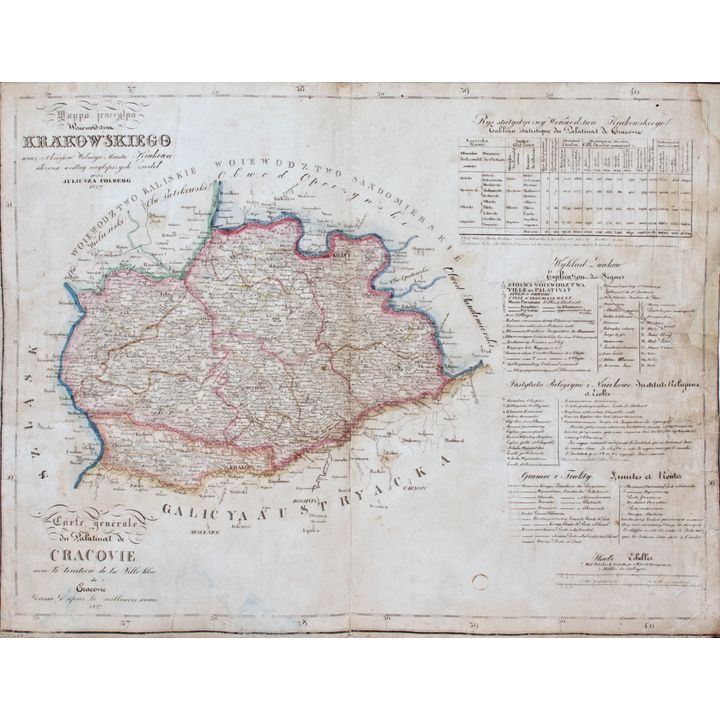 Juliusz Kolberg | Mappa jeneralna województwa krakowskiego