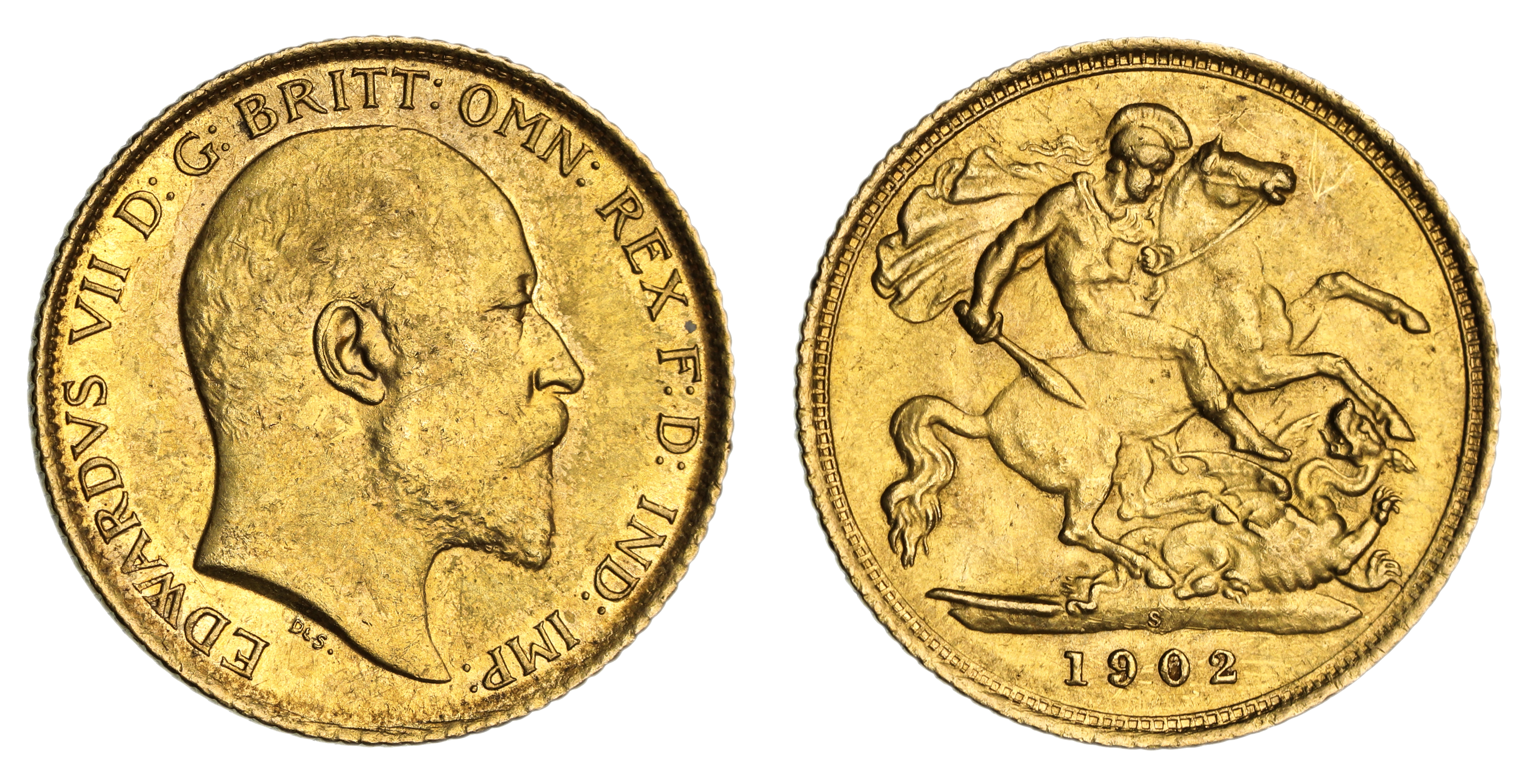 Edward VII, St. George Reverse - Sydney Mint, Half Sovereign, 1902, aUNC