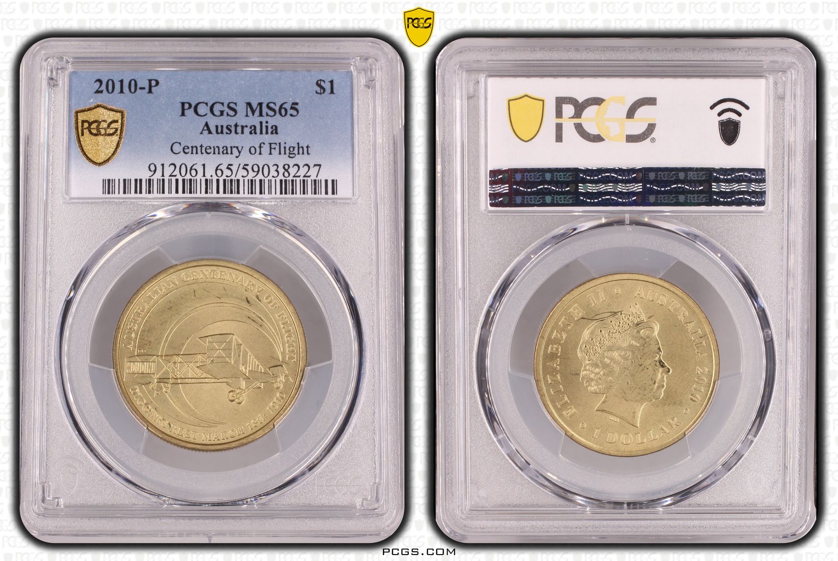 Centenary of Flight, One Dollar, 2010-P, PCGS MS65