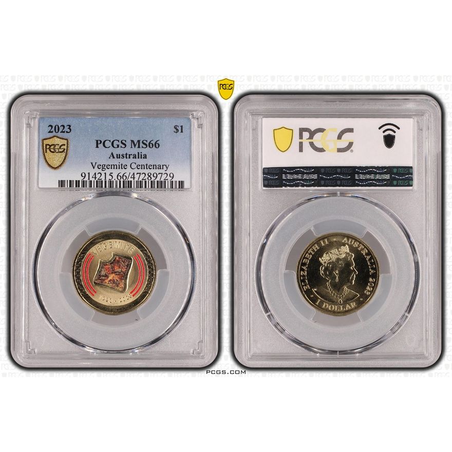Vegemite Centenary, One Dollar, 2023, PCGS MS 66