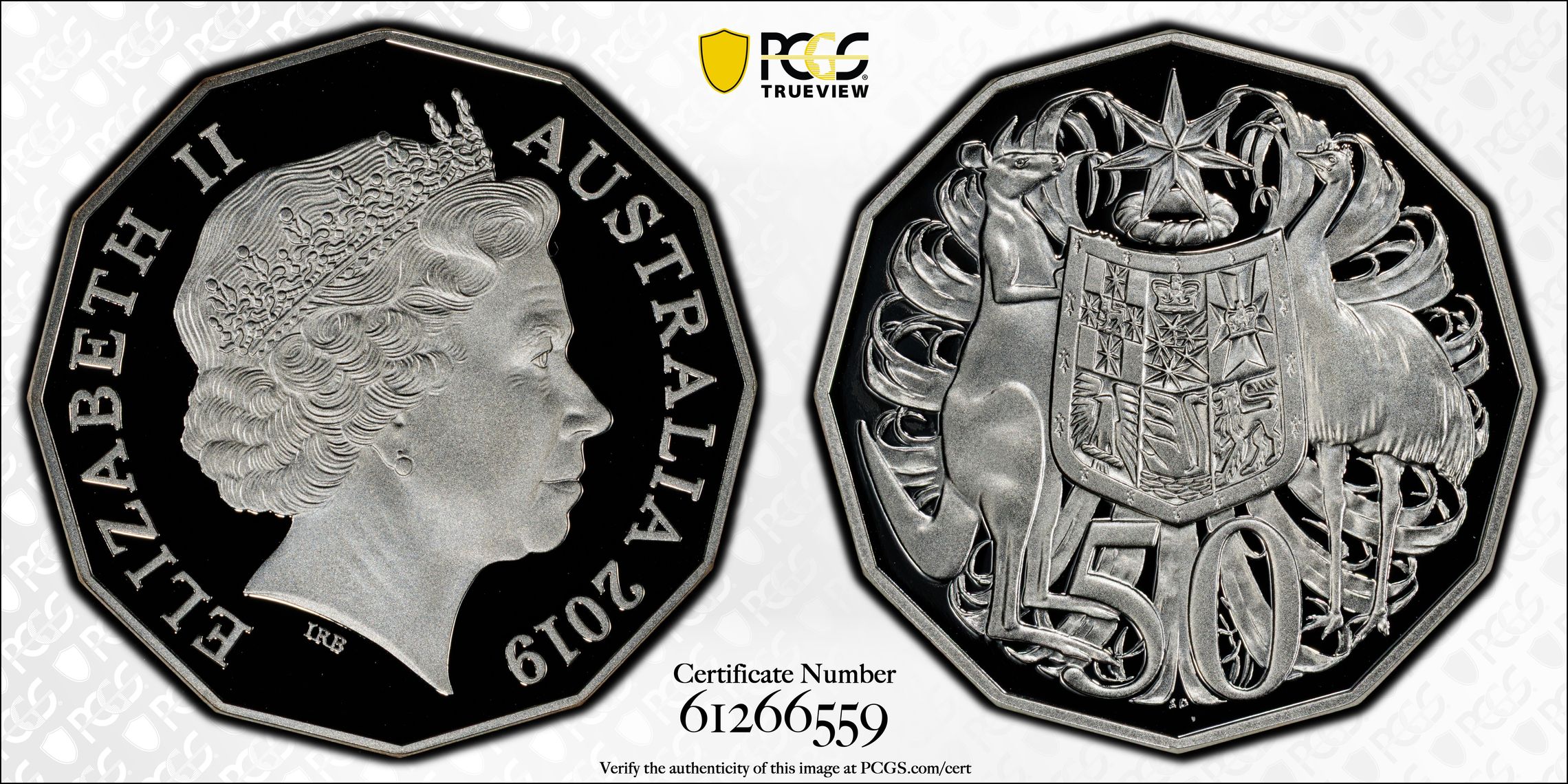 Silver, POP 8/0, Fifty Cent, 2019, PCGS PR70DCAM