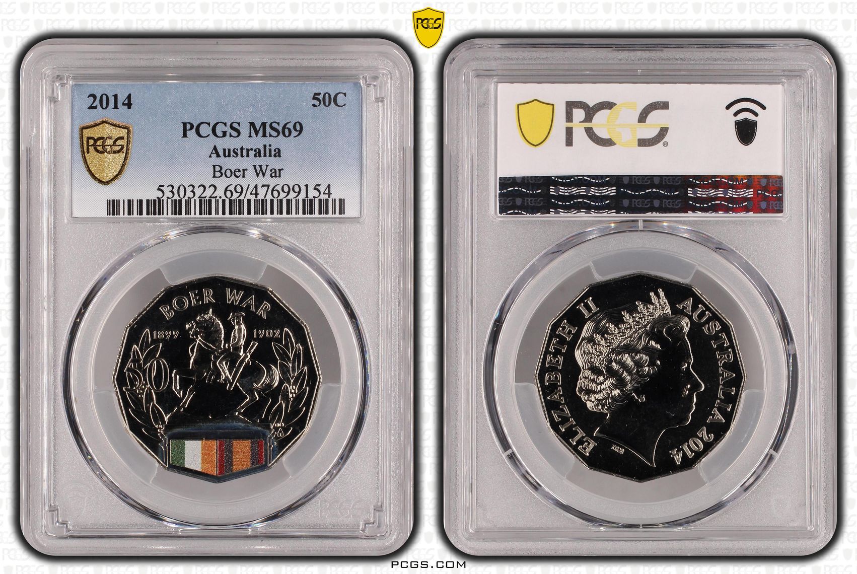 Boer War, Fifty Cent, 2014, PCGS MS 69