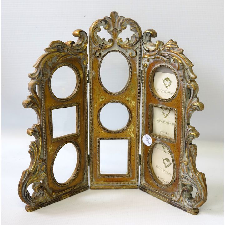 GILDED FOLDING PHOTOGRAPH FRAME