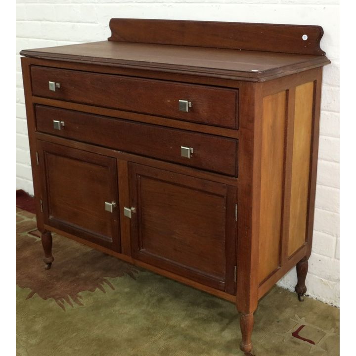 TEAK CABINET ON CASTORS