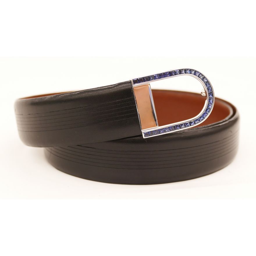 Turgeon Raine 6.33ctw Sapphire 18k Gold Buckle