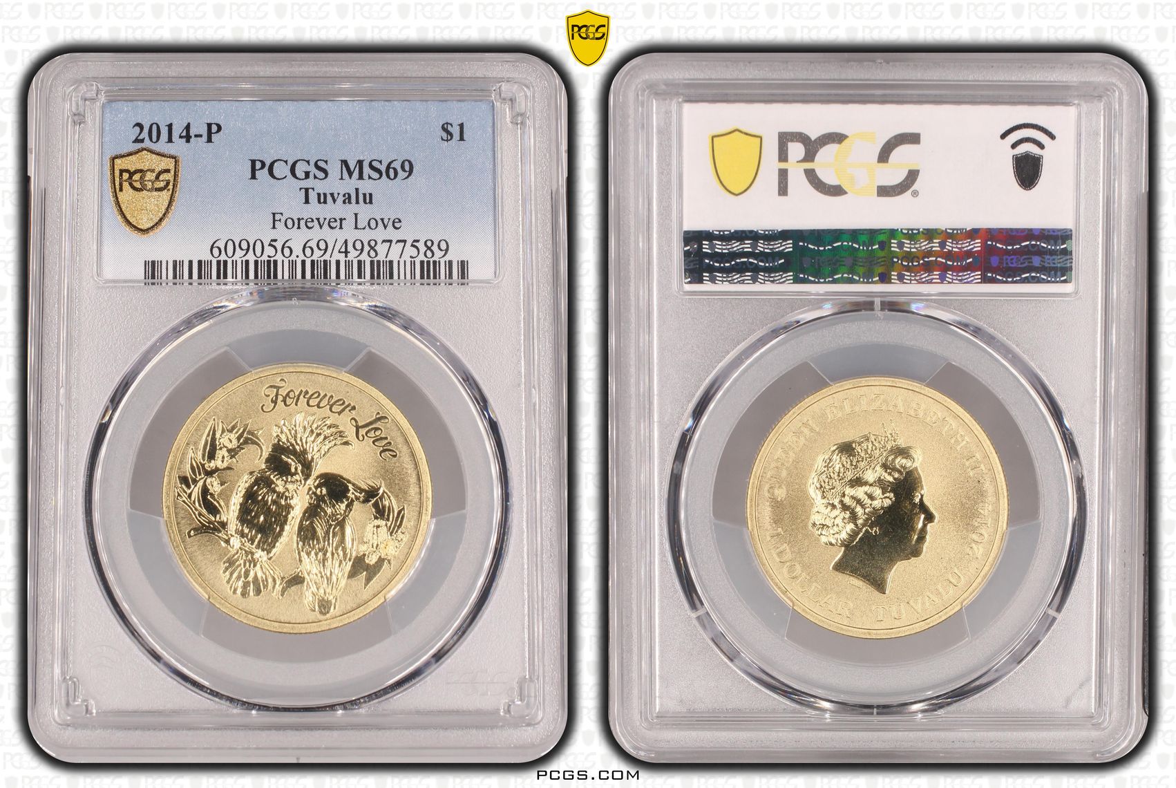 Forever Love , One Dollar, 2014-P, PCGS MS69