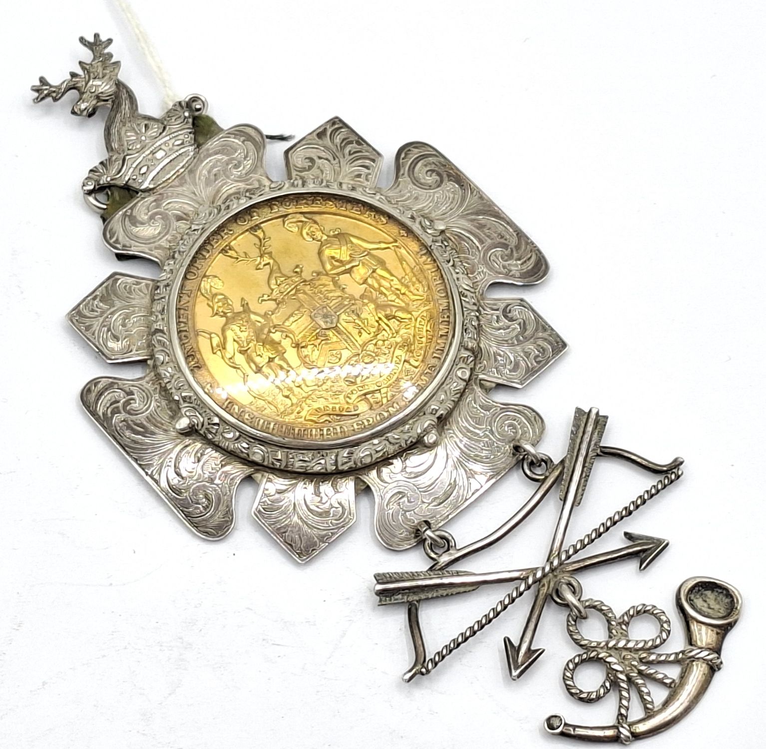 1078 · ANCIENT ORDER FORESTERS STERLING SILVER MEDALLION