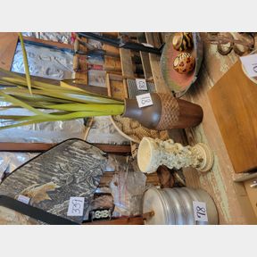 Large vase and Cherub plant stand/candle holder