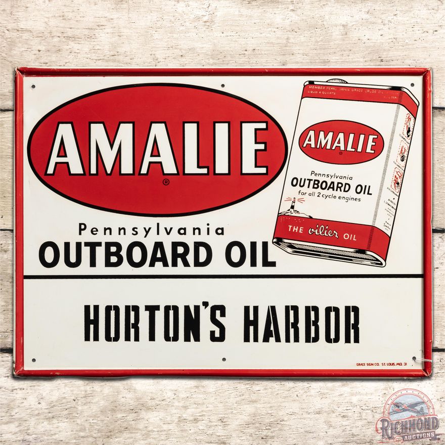 24" Amalie Pennsylvania Outboard Motor Oil SST Sign - 8.5