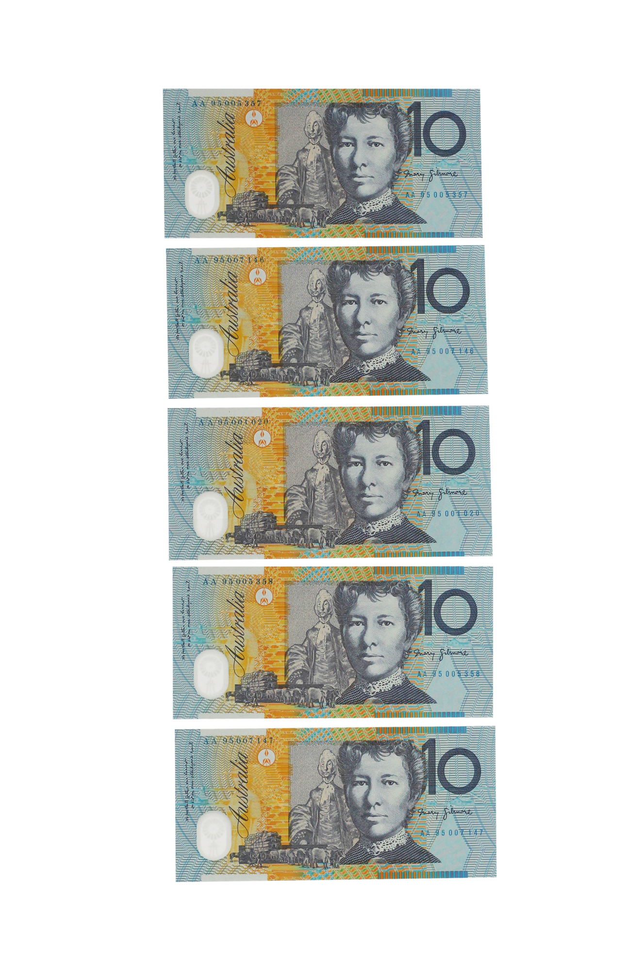 2225. · MacFarlane/Evans, Ten Dollars, 1995, UNC