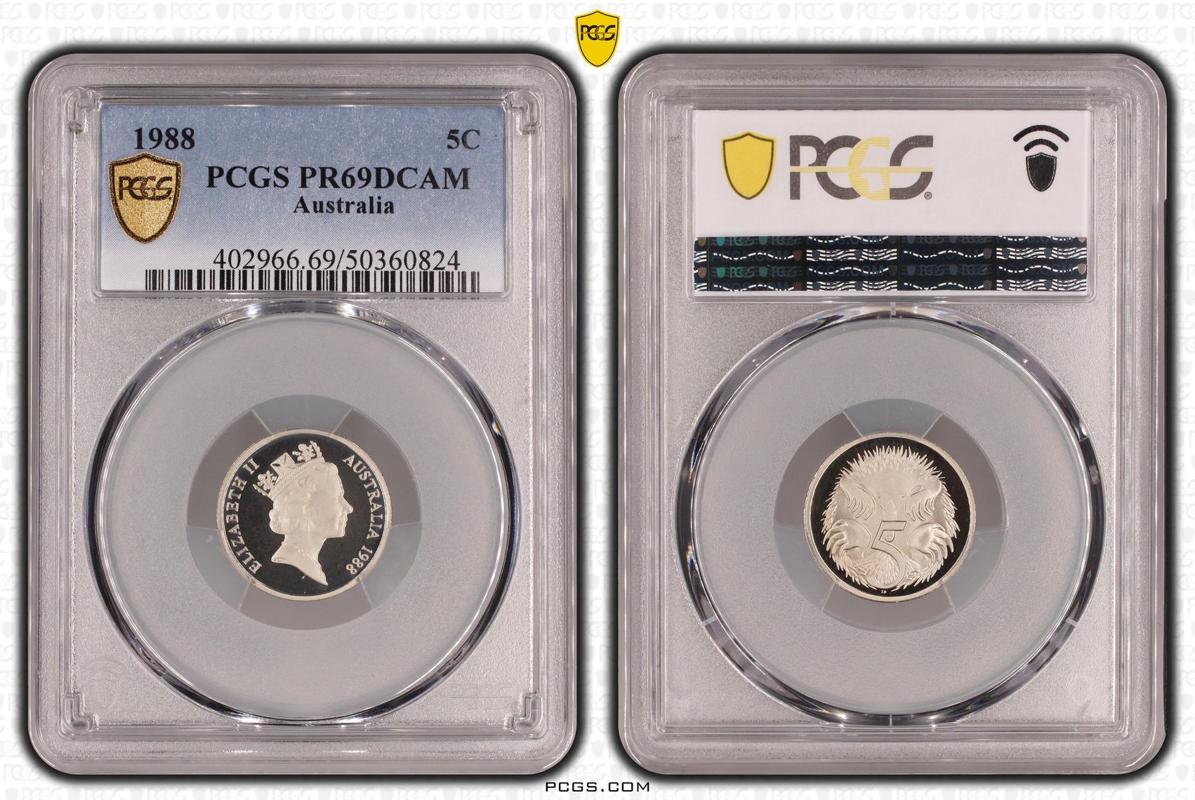 Five Cent, 1988, PCGS PR69DCAM