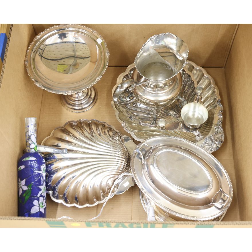 Large Box Silverplated Serving Pieces