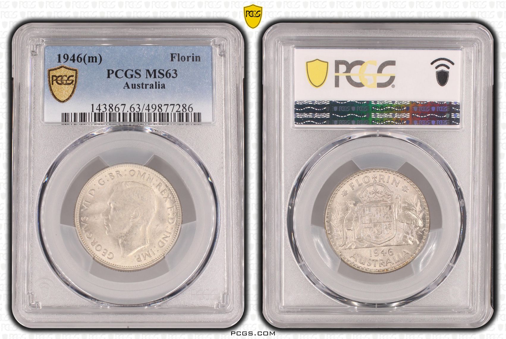 George VI, , Florin, 1946(m), PCGS MS63