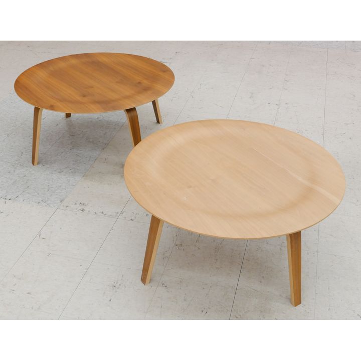2pc Eames Herman Miller CTW Round Coffee Tables