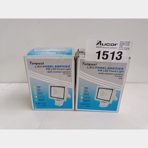 10W LED FLOODLIGHT WITH SENSOR 90% ENERGY SAVING 10 WATT SET OF 2