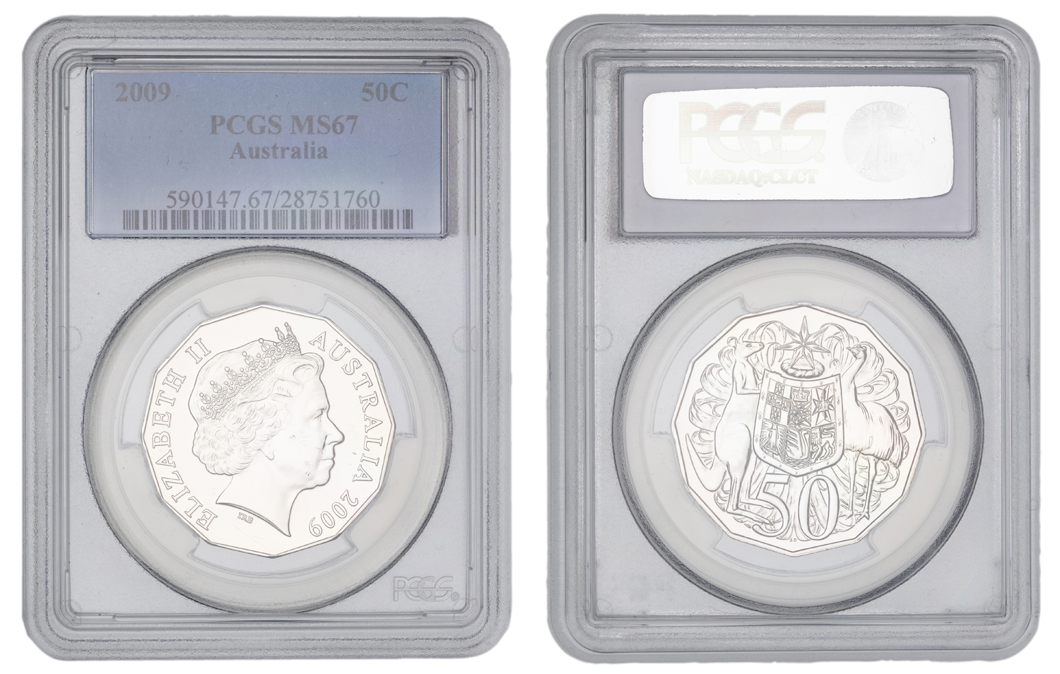 Elizabeth II, Fifty Cent, 2009, PCGS MS67
