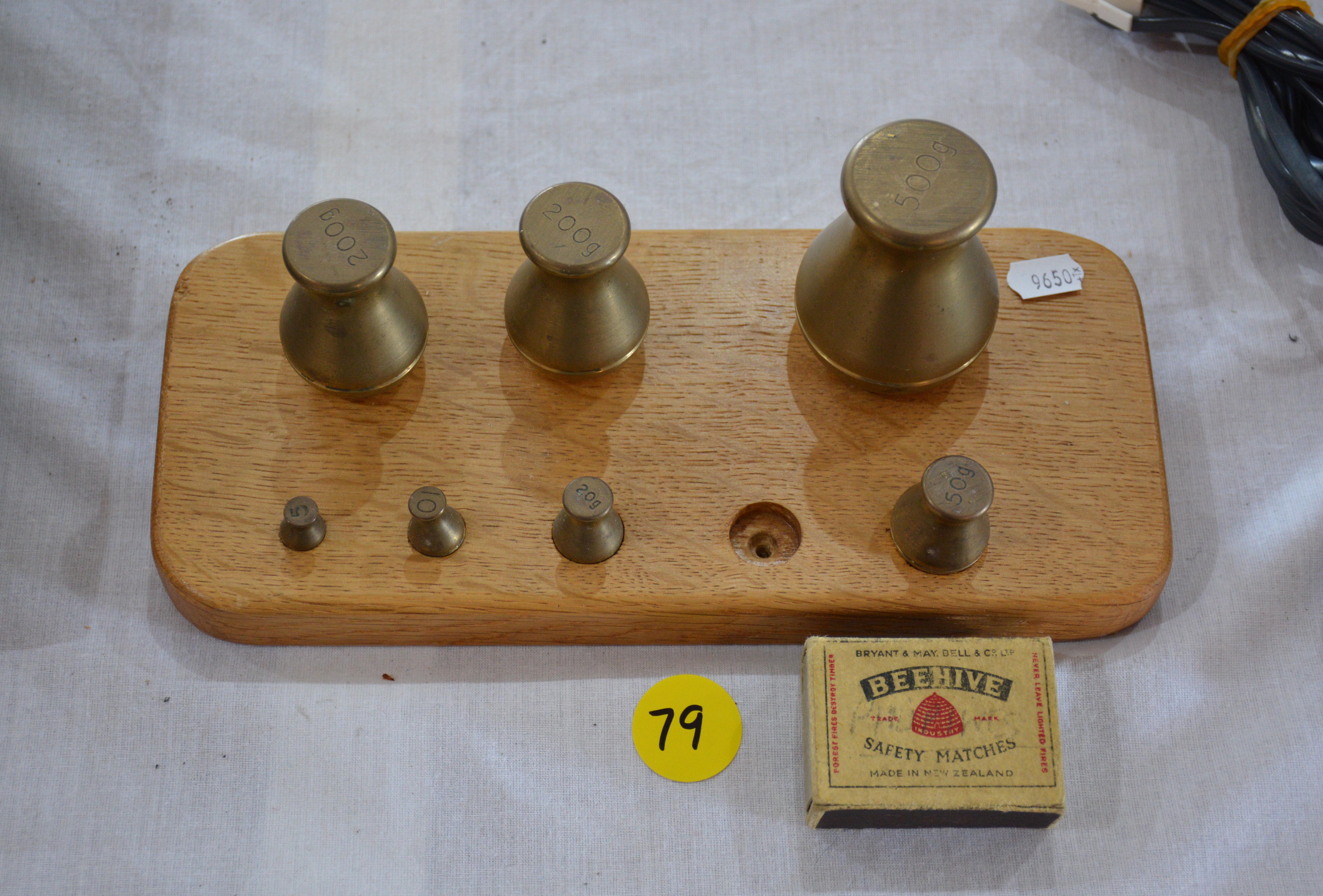 Block of Weights (one missing) — sold at auction in New Zealand for $15