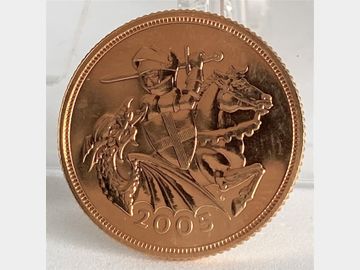 2005 ELIZABETH II 'TIMOTHY NOAD' ONE YEAR TYPE GOLD SOVEREIGN